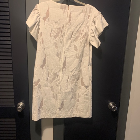 Badgley Mischka White Cocktail Day Dress - Picture 3 of 4